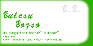 bulcsu bozso business card